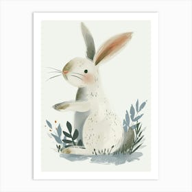 Florida White Rabbit Kids Illustration 1 Art Print