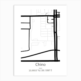 Chino Valley,United States Minimalist Map 1 Art Print