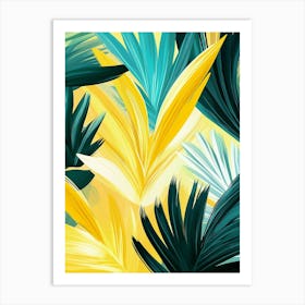 Tropical Leaves Background Art Print