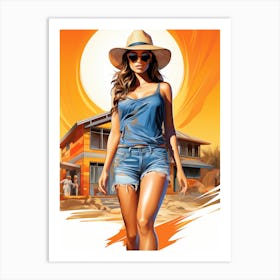 Beach Girls 16 Art Print