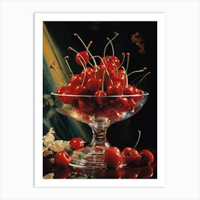 Cherries Retro Photography Style 2 Art Print