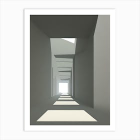 Abstract Corridor With Light Art Print