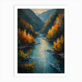 River In Autumn 1 Art Print