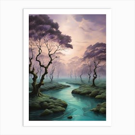 Trees In The Water Art Print