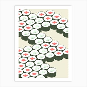 Sushi Rolls - Tuna and Cucumber Art Print