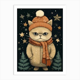 Winter Cat Art Print