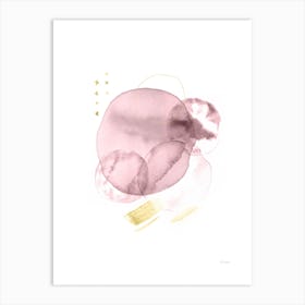 Turns In Pink And Gold Art Print