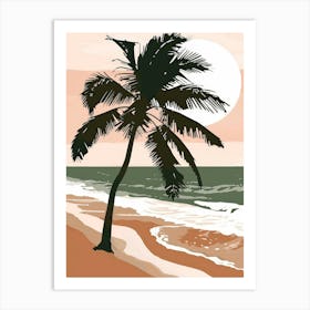 Palm Tree On The Beach 6 Art Print