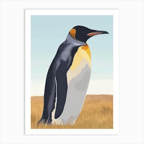 Emperor Penguin Salisbury Plain Minimalist Illustration 7 Art Print