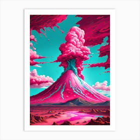 Volcano Pink 1 Art Print