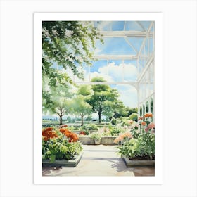 Missouri Botanical Garden Usa Watercolour 1  Art Print