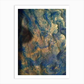 Blue And Gold Art Print