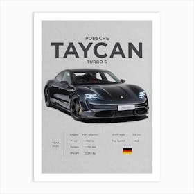 Porsche Taycan Turbo S 1 Art Print