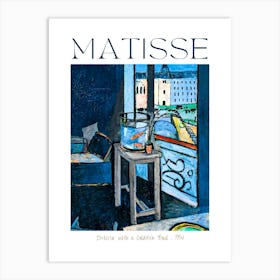 Henri Matisse Interior With a Goldfish Bowl 1914 in HD Art Poster Print - Original Remastered Artwork by Matisse for Feature Wall Decor High Resolution Art Print