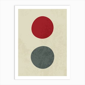 Abstract Minimalist Circle Composition 1 Art Print