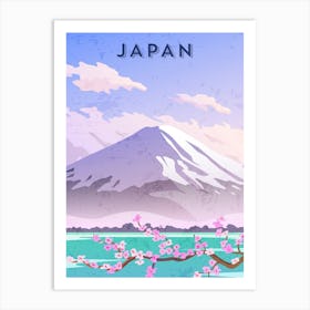 Japan, Tokio — Retro travel minimalist poster Art Print