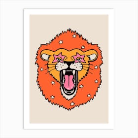 Starry Lion Art Print