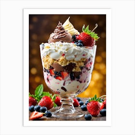 Desserts In A Glass Art Print