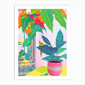 Angel Wing Begonia Eclectic Boho Plant Art Print