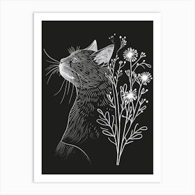 Ragapur Cat Minimalist Illustration 3 Art Print