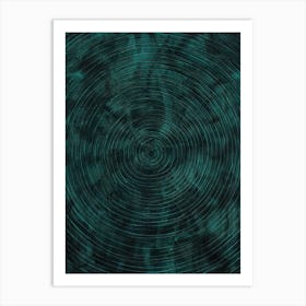 Spirals Teal Art Print