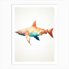 Minimalist Shark Shape 13 Art Print