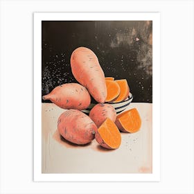Art Deco Sweet Potato 1 Art Print