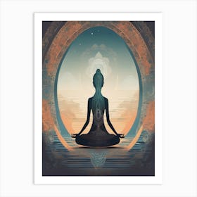 faceless Buddha In Meditation Art Print