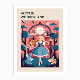 Alice In Wonderland Retro Poster Art Print