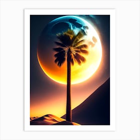 Palm Tree In The Desert Art Print