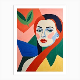 Woman With Red Hair Art Print