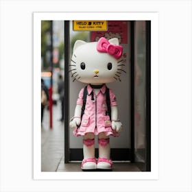 Hello Kitty In Tokyo Art Print