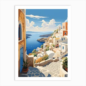 Santorini Village Art Print