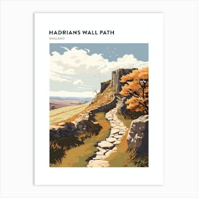 Hadrians Wall Path England 2 Hiking Trail Landscape Poster Art Print