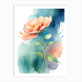 Watercolor Flower 1 Art Print