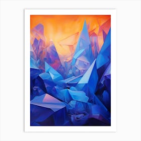 Colourful Abstract Geometric Polygons 10 Art Print