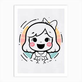 Kawaii Girl Art Print