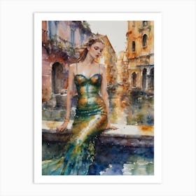 Mermaid In Venice 1 Art Print