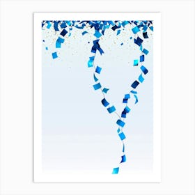 Blue Confetti Background 1 Art Print