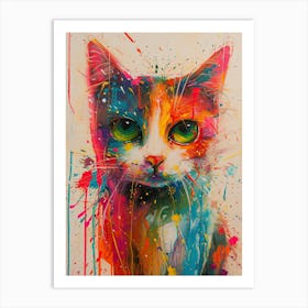 Colorful Cat 1 Art Print