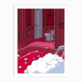 Red Bath Art Print