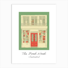 Instanbul The Book Nook Pastel Colours 3 Poster Art Print