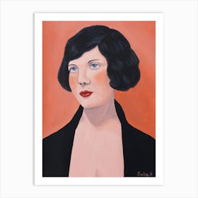 Flapper Woman With Black Jacket Art Print