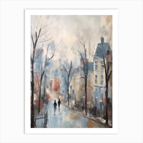 Winter City Park Painting Holland Park London 2 Art Print