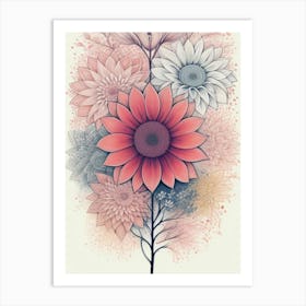 Flowers In A Tree Art Print