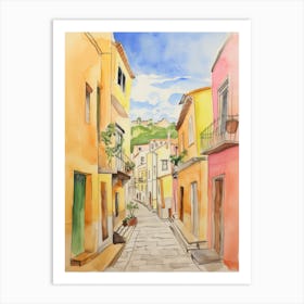 Reggio Calabria, Italy Watercolour Streets 4 Art Print