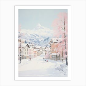 Dreamy Winter Painting St Moritz Switzerland 3 Art Print