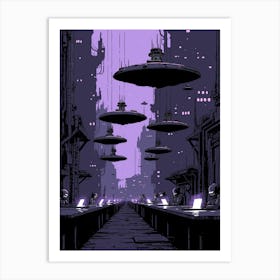 Ufos art print Art Print