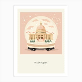 Washington Dc Usa 1 Snowglobe Poster Art Print