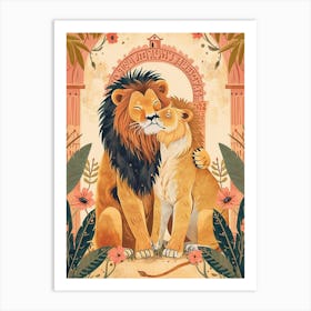 Barbary Lion Rituals Illustration 2 Art Print